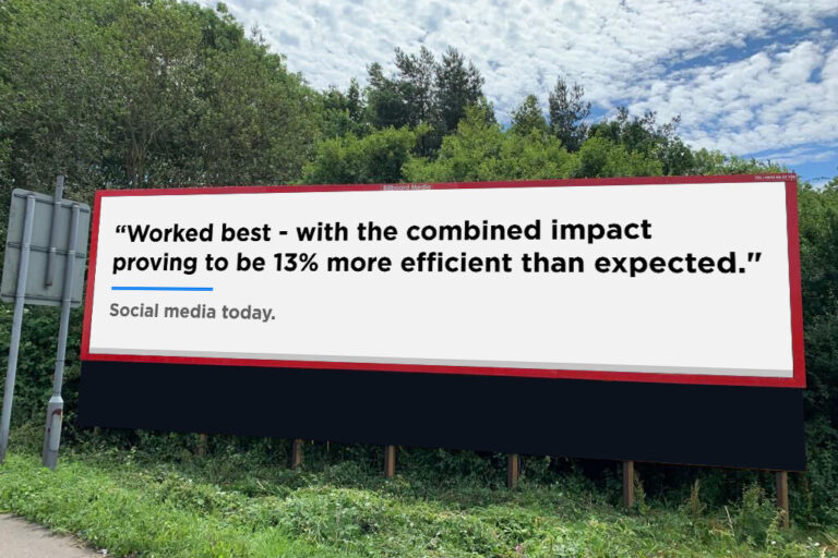 Social Media today Quote on billboard