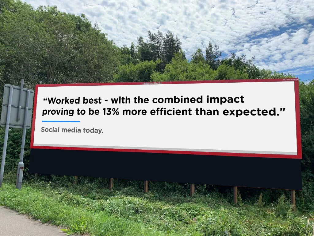 Social Media today Quote on billboard